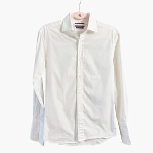 Ralph Lauren Purple Label Sartorial Shirt Mens 15 White Cotton Made Italy